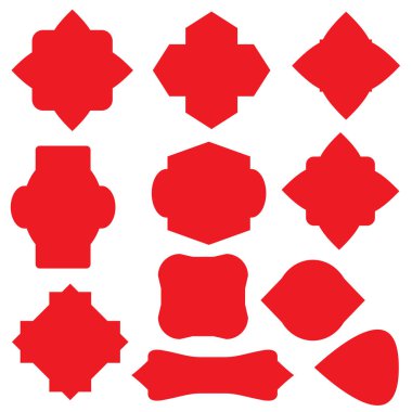 Etiketler veya afiş ayarlayın. Vektör Illustration 