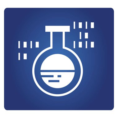 Web simgesi. Laboratuvar tüpünün vektör çizimi