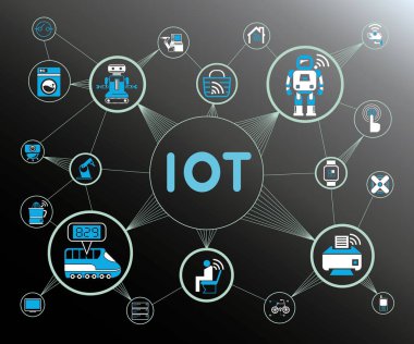 Vektör illüstrasyon. iot kavramı