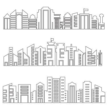 Cityscape binalar vektör Illustration