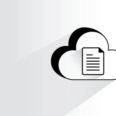 Web simgesi. Bulut teknolojisinin vektör illüstrasyonu
