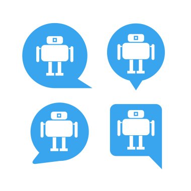 robot simgelerinin vektör illüstrasyonu