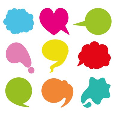 Konuşma baloncuklarının vektör çizimi