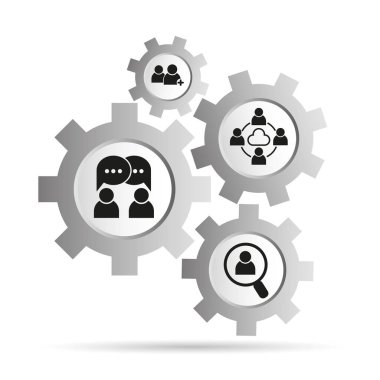 İş konsepti. İş simgelerinin vektör çizimi