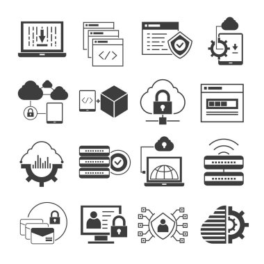 Web simgeler kümesi. vektör çizim              