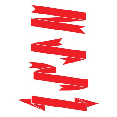 şeritler veya afiş ayarlayın. Vektör Illustration 