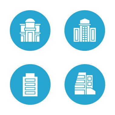 modern binaların vektör Illustration, simgeler