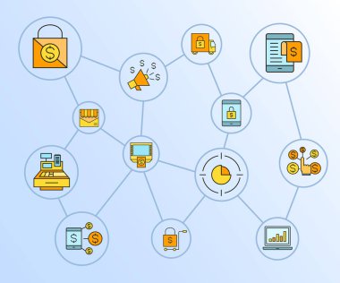 Web simgeler kümesi. vektör çizim              
