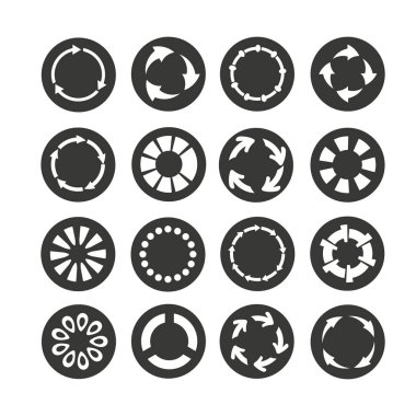 daire oklar, simgeler vektör illüstrasyon