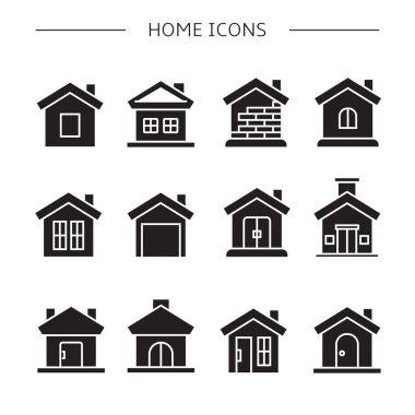 binalar, simgeler vektör Illustration