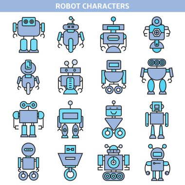 robotların vektör illüstrasyonu
