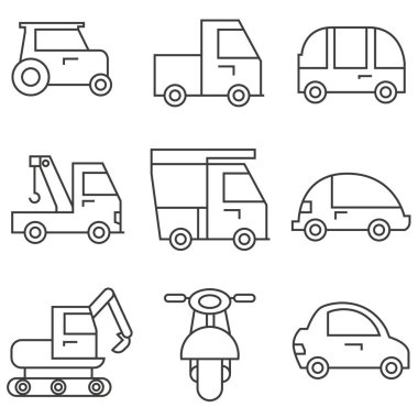 aktarım kümesi siyah beyaz simgeler