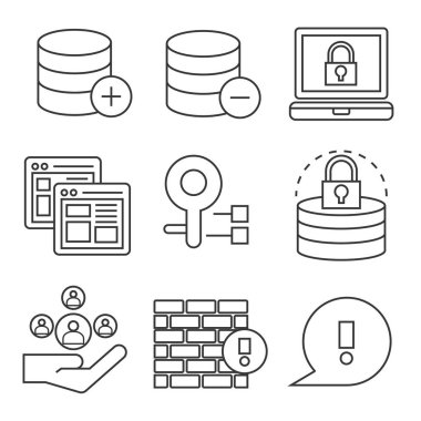 iş simgeleri kümesi, vektör illüstrasyonu