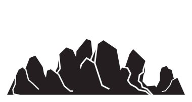 Dağlar vektör Illustration. Seyahat