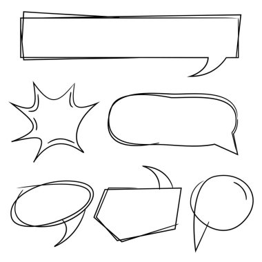 konuşma kabarcıkları kümesi, sadece vektör illüstrasyon