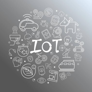 iş kavramı, iot vektör illüstrasyon