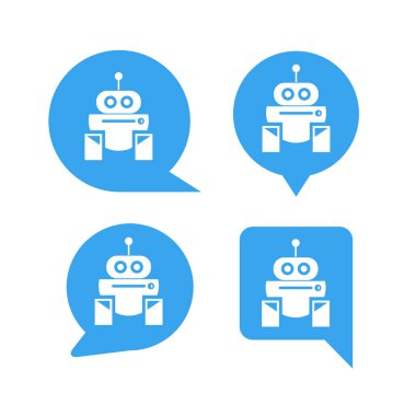 robot simgelerinin vektör illüstrasyonu