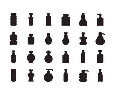 Şişelerin vektör illüstrasyonu