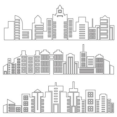 Cityscape binalar vektör Illustration