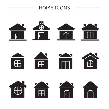 binalar, simgeler vektör Illustration