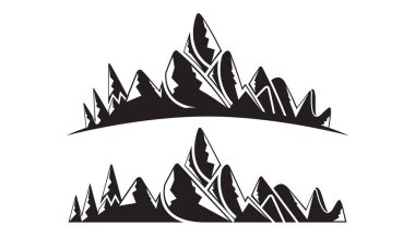 Dağlar vektör Illustration. Seyahat