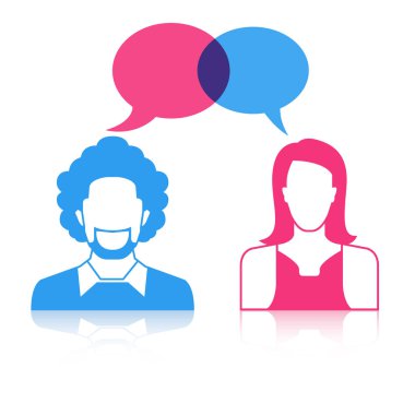 adam ve kadın sohbet vektör Illustration