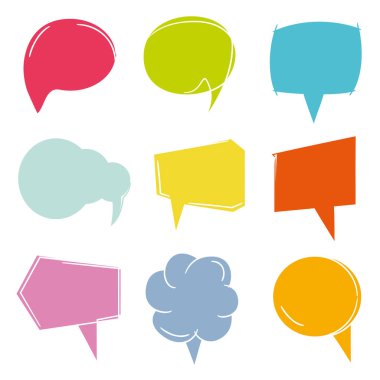 Konuşma baloncuklarının vektör çizimi