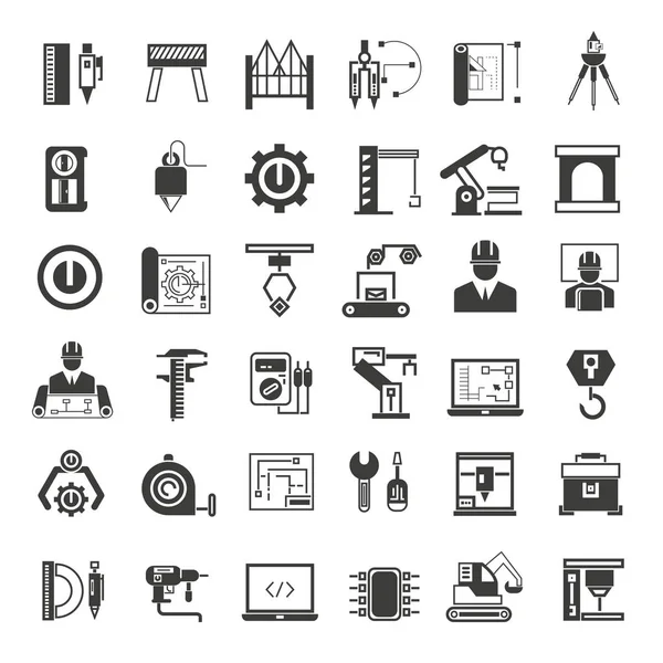 Web Icons Set Vector Illustration — Stock Vector