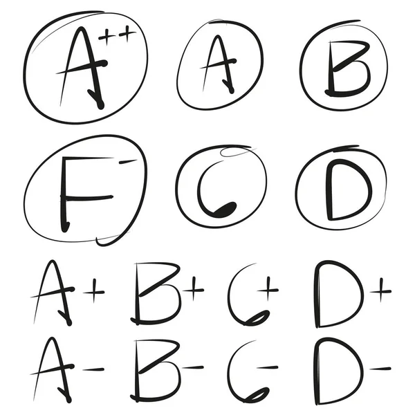 Resultados Del Grado Dibujado Mano — Archivo Imágenes Vectoriales