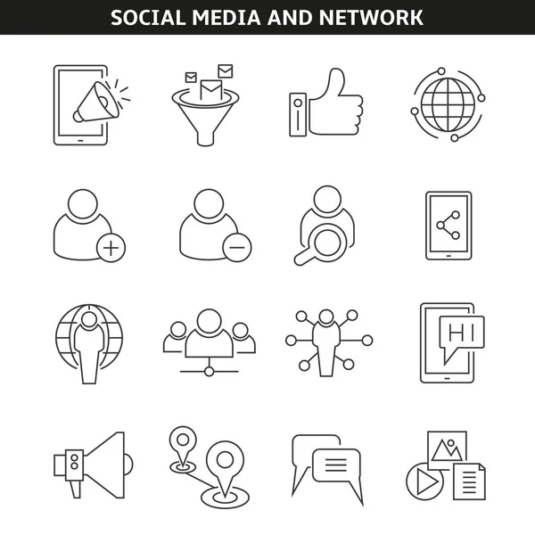 Concetto Business Illustrazione Vettoriale Dei Social Media Della Rete — Vettoriale Stock