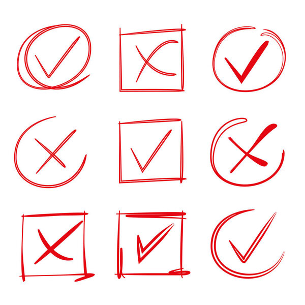 красная отметка, отметка неправильная
