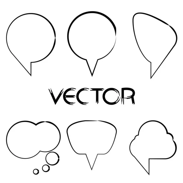 Conjunto Burbujas Habla Simplemente Vector Ilustración — Vector de stock