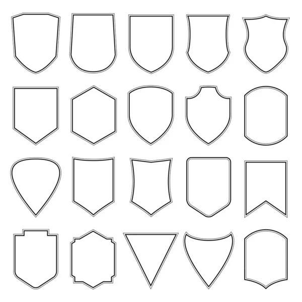 Shield Icons Vector Set — Stock Vector