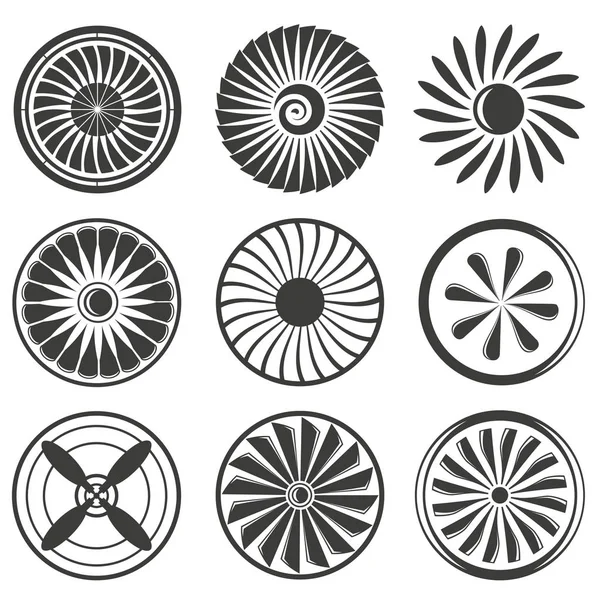 Turbina Ikonjainak Vektoros Illusztrációja — Stock Vector