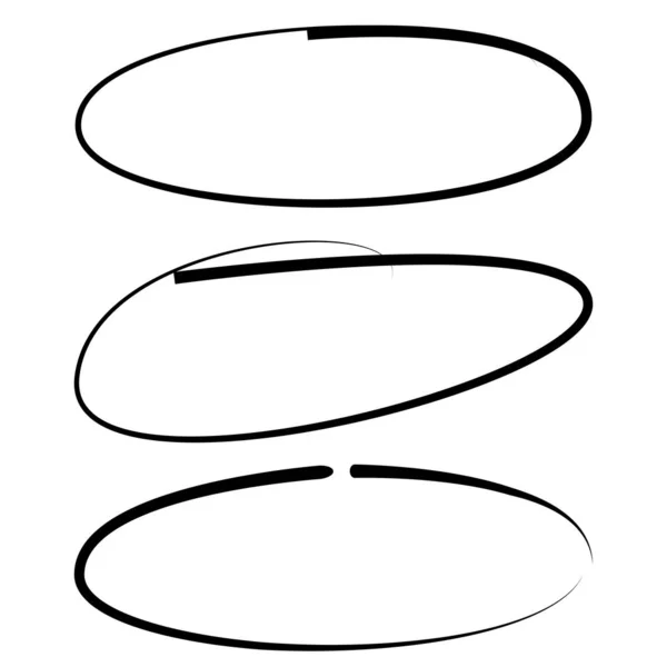 Vektor Set Skizzierter Kreise — Stockvektor