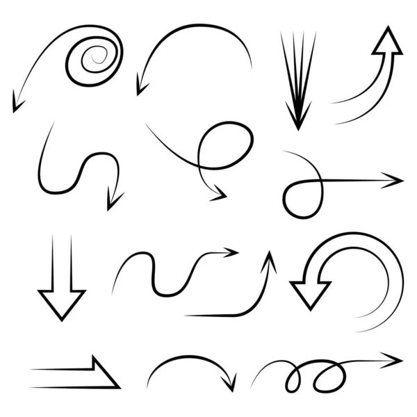 Illustrazione Vettoriale Frecce Icone — Vettoriale Stock