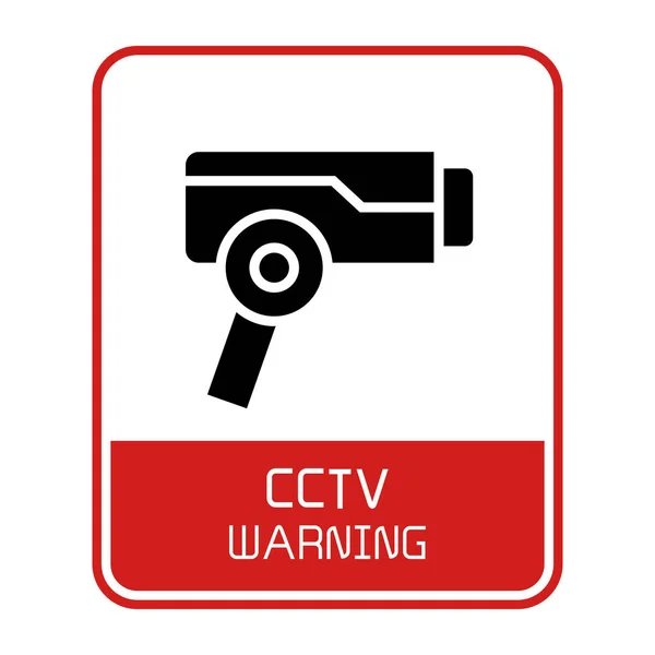Cctv警告記号のベクトル図 — ストックベクタ
