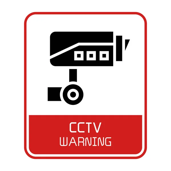 Ilustración Vectorial Señal Advertencia Cctv — Vector de stock