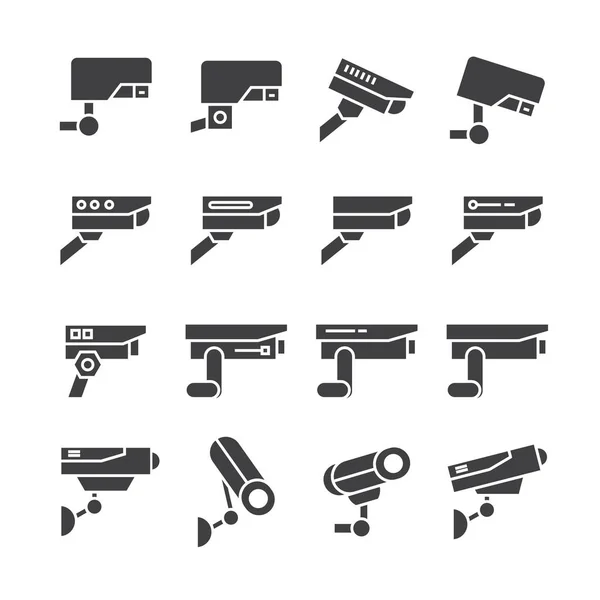 Ilustración Vectorial Iconos Cámara — Vector de stock