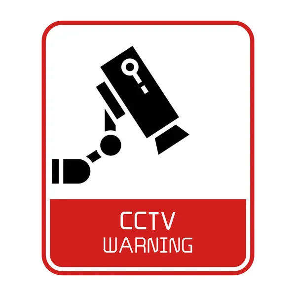 Cctv 警告标志的矢量图 — 图库矢量图片