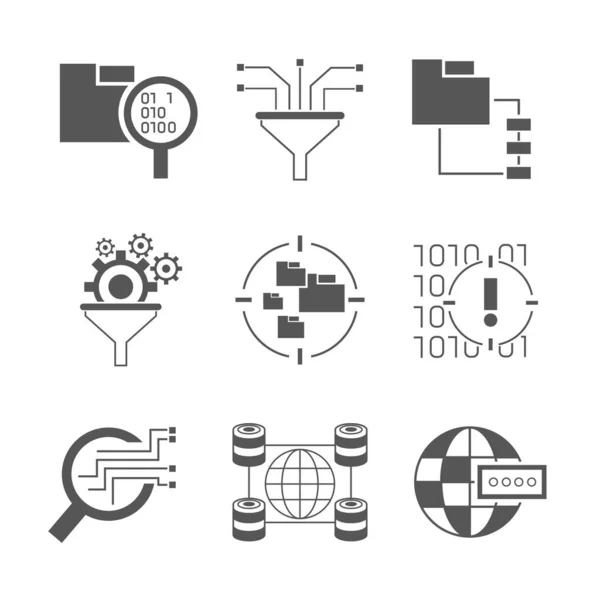 Web Icons Gesetzt Vektorillustration — Stockvektor