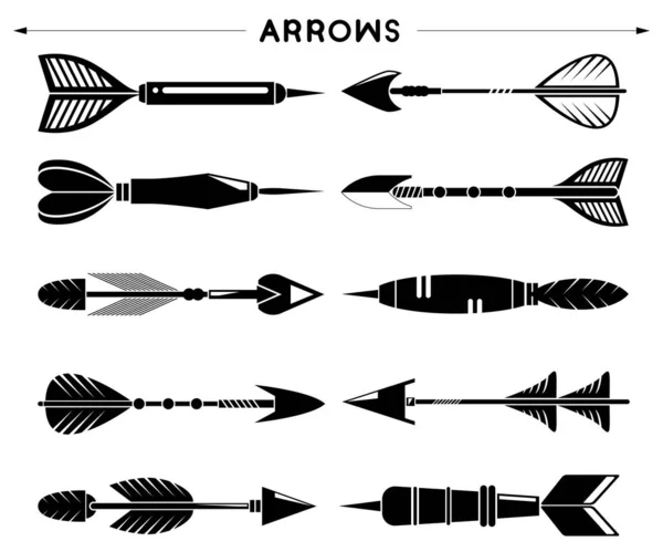 Vector Ilustración Flechas Iconos — Vector de stock