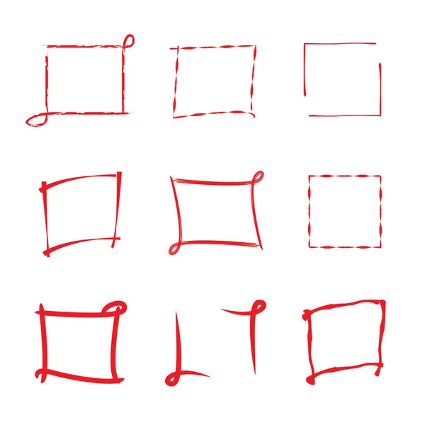 Handgezeichnete Markerelemente Einfach Vektorillustration — Stockvektor