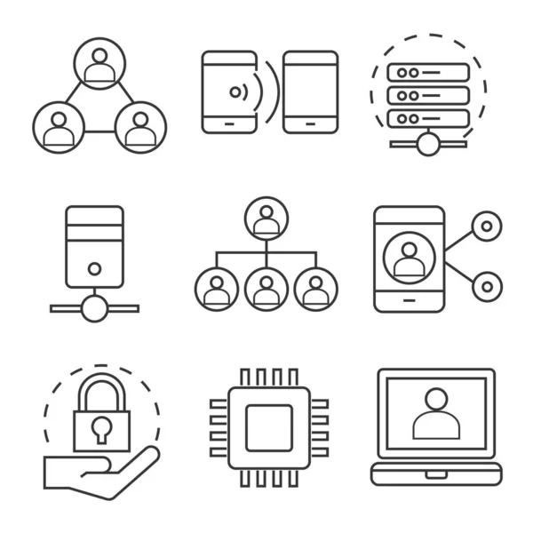 Conjunto Ícones Negócios Ilustração Vetorial — Vetor de Stock