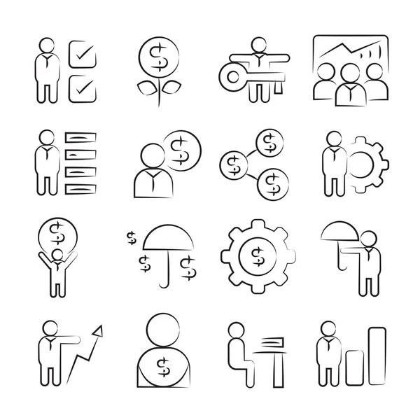 Conjunto Iconos Web Ilustración Vectorial — Vector de stock