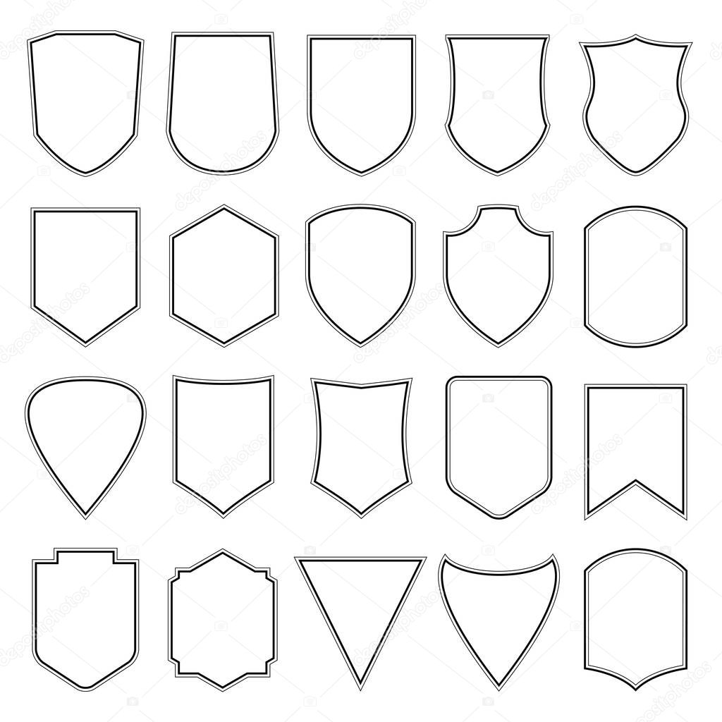 shield icons vector set