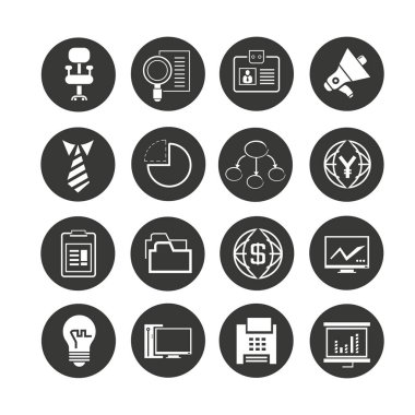 iş çizgisi simgeleri kümesi, vektör çizimi