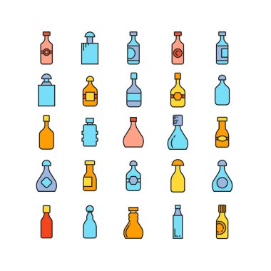 Şişelerin vektör illüstrasyonu