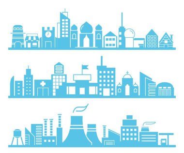 Cityscape binalar vektör Illustration