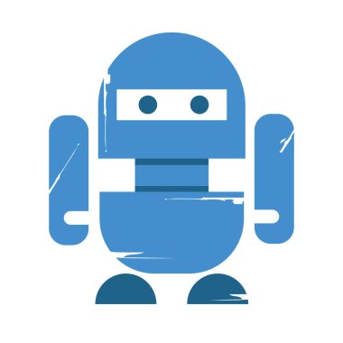Robot simgesinin vektör illüstrasyonu 